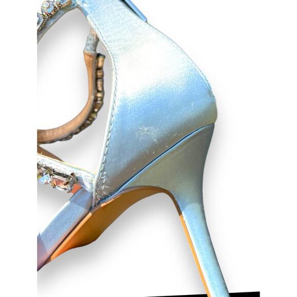 Jewel Badgley Mischka Women's Celine Heeled Sandal, Sky Blue | sz 9 *New w/ Flaw - Picture 14 of 16